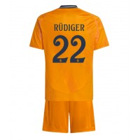 Fotballdrakt Barn Real Madrid Antonio Rudiger #22 Bortedraktsett 2024-25 Kortermet (+ Korte bukser)